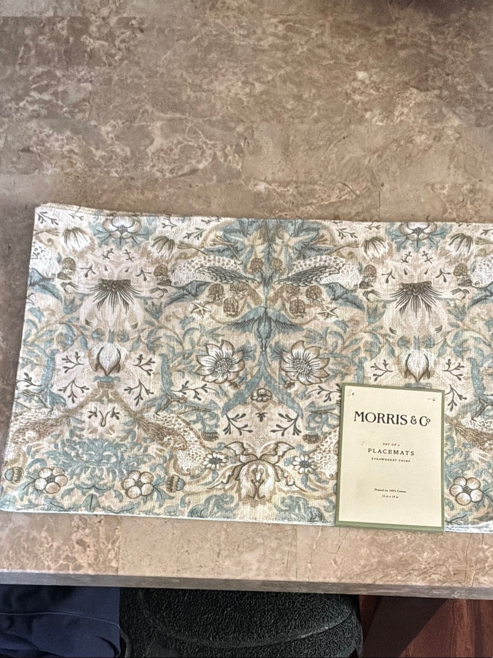 Morris & Co. Strawberry Thief Placemat Set
